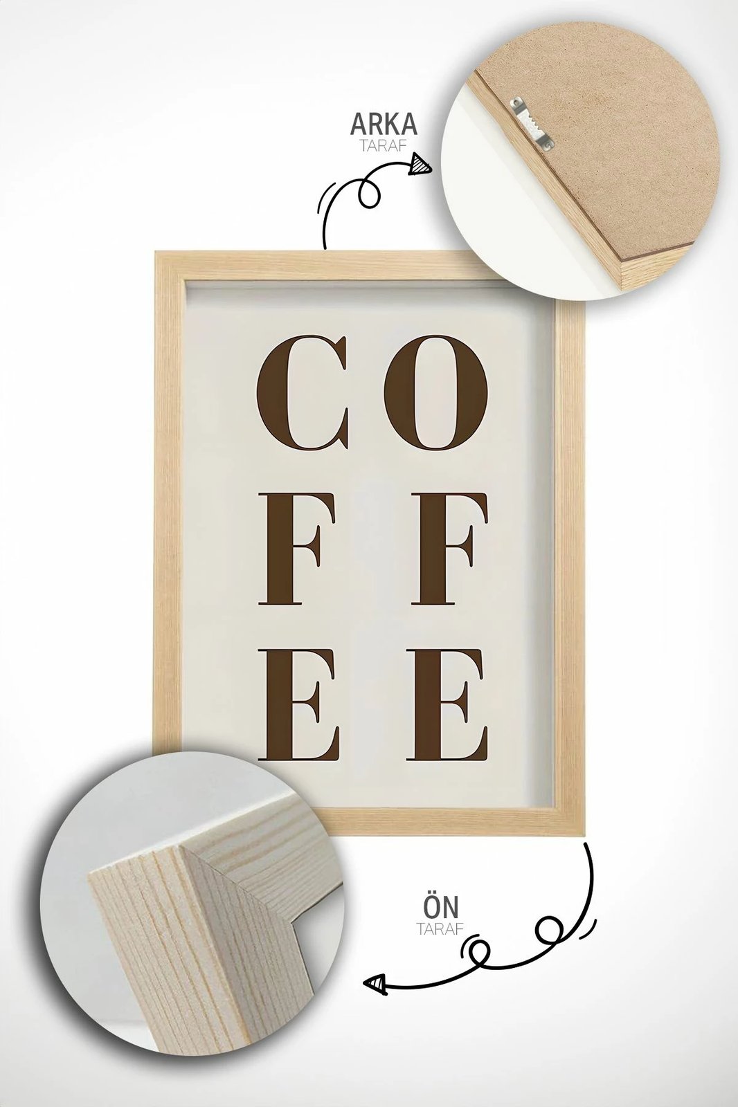 Set pikturash dekorative me kornizë, shumëngjyrëshe, Wallity, 3 copë, Artvmodel34-Ahsap