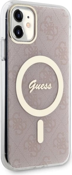 Mbështjellës Guess 4G MagSafe për iPhone 11 6.1", Rozë Mbështjellës Guess 4G MagSafe për iPhone 11 6.1", Rozë
