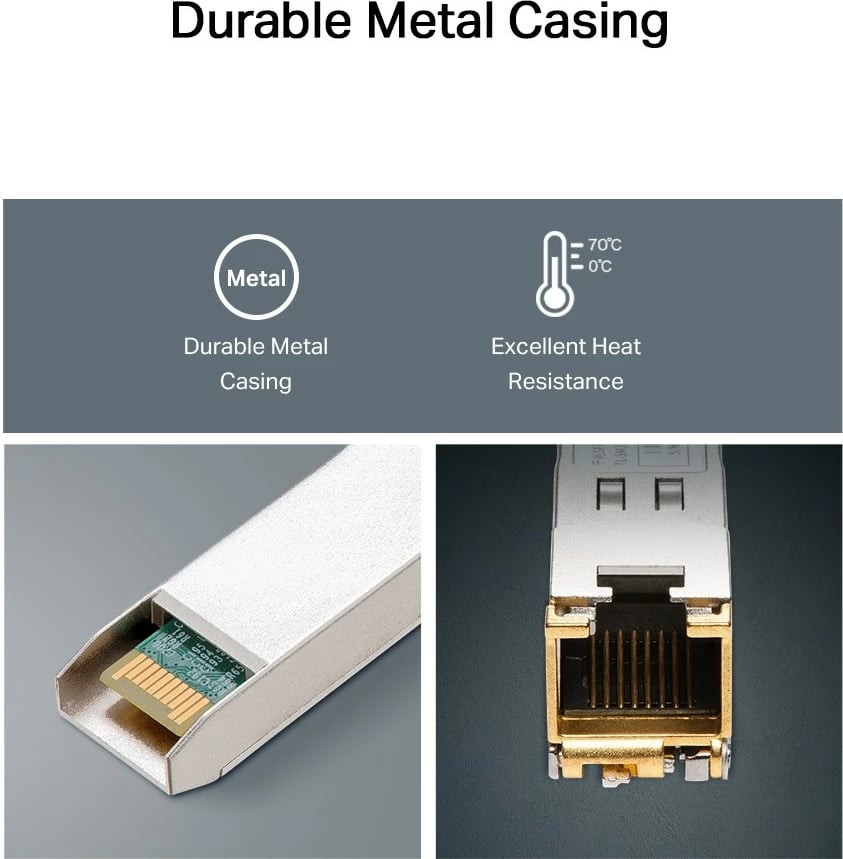 Modul SFP TP-LINK SM331T, 1000BASE-T, RJ45, metalik