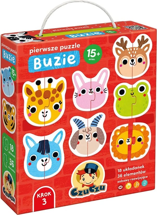 Puzzle fytyra për fëmijë CzuCzu First Puzzle Set, 36 pjesë, shumëngjyrëshe