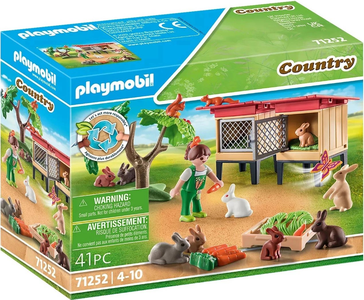 Set lodrash Playmobil Country 71252, kafaze lepujsh, 41 pjesë
