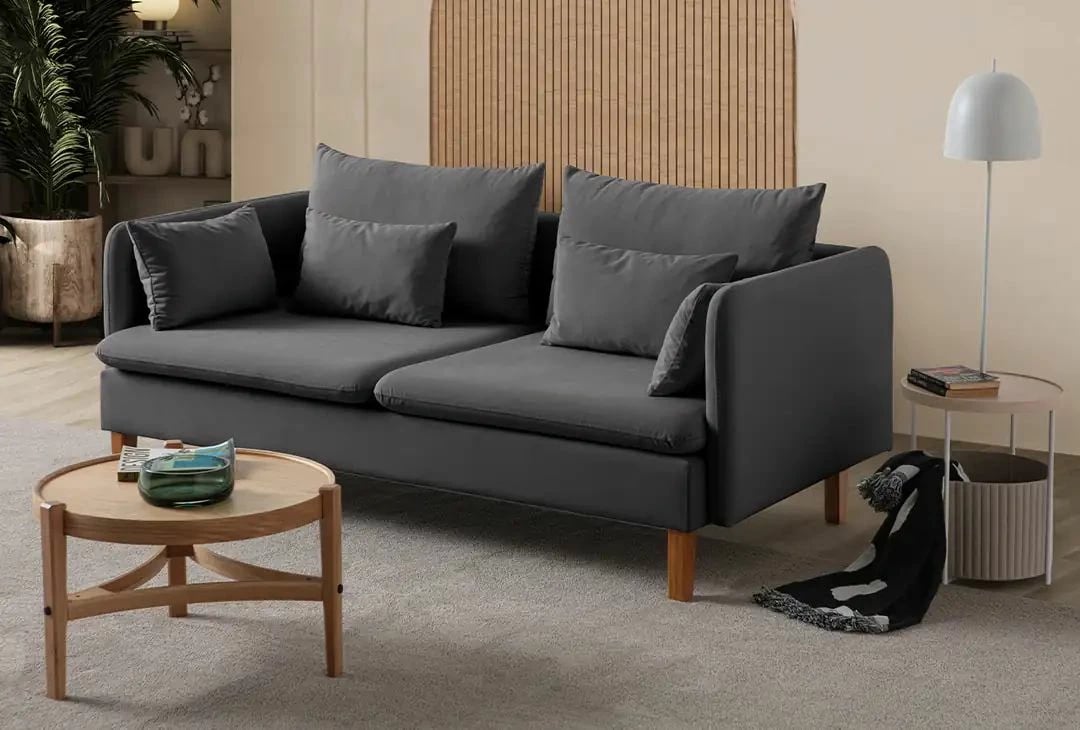 Divan treshe, ngjyrë antracit, Flexy, Atelier del Sofa