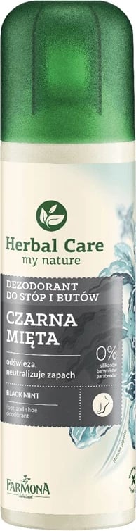 Deodorant për këmbë dhe këpucë Farmona Herbal Care Black Mint unisex 150ml