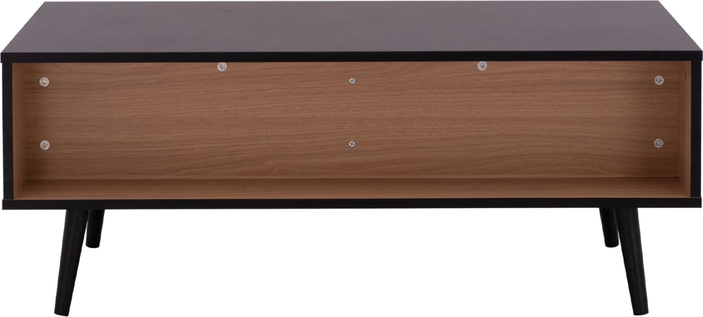 Tavolinë lounge Charleen FH8668 e zezë me natyrale 100x50x40,5 cm