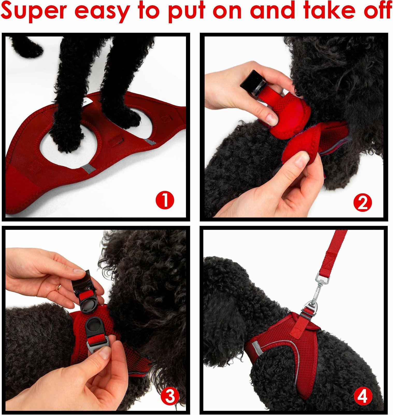 Parzmore për qen, Air-Mesh, e kuqe, Paws & Whiskers Parzmore për qen, Air-Mesh, e kuqe, Paws & Whiskers