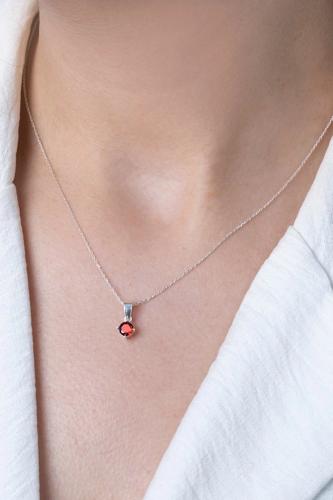 Qafore argjendi Elika Silver, ELKMD50602, gur i kuq