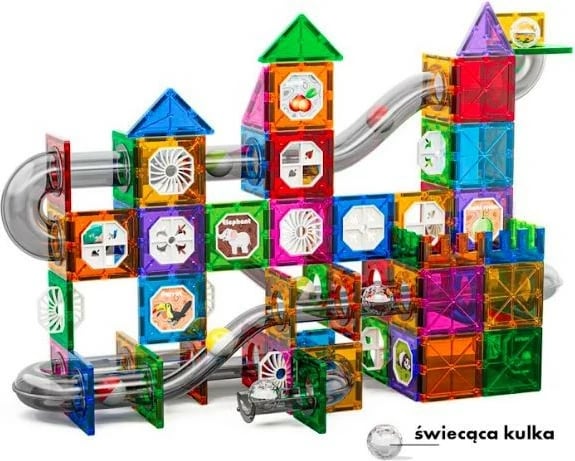 Set blloqe magnetike ASKATO 168 pjesë, shumëngjyrëshe