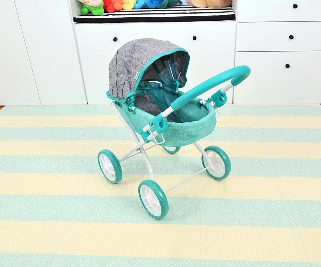 Karrocë lodër për kukulla, Milly Mally Dori Prestige, për kukulla deri 40 cm, palosëse, me tendë dhe dyshek, Mint