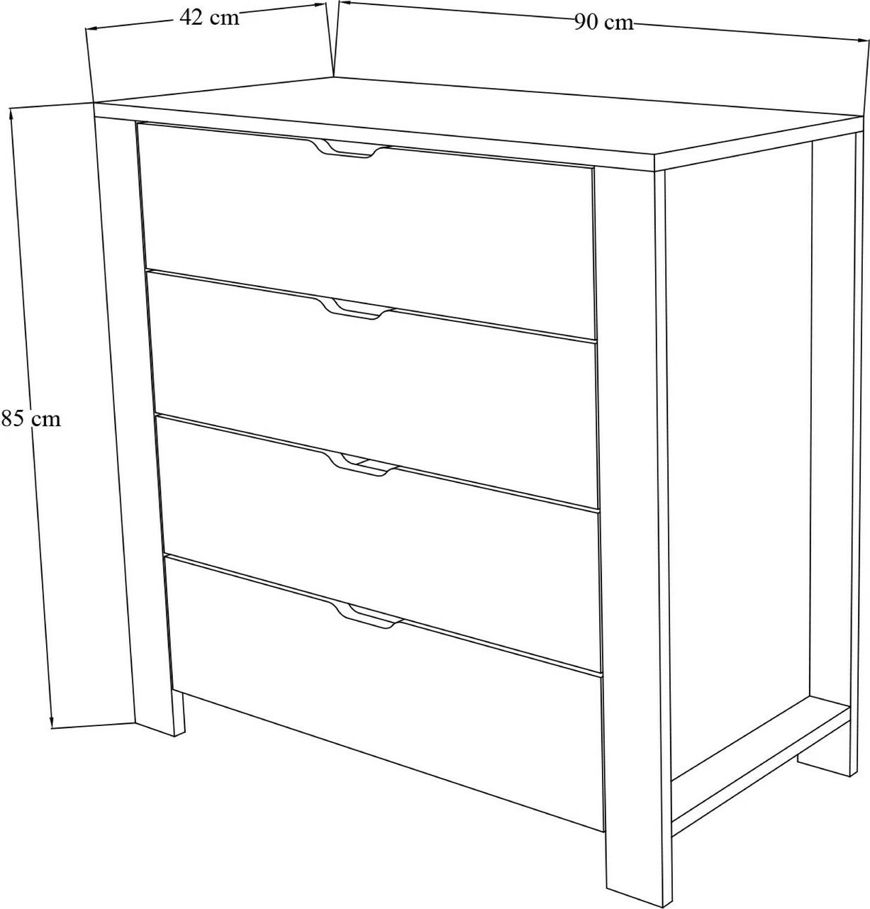 Komodë Hanah Home Duru 1600-31, e bardhë