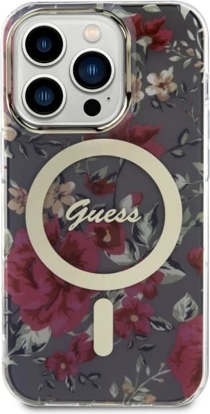 Mbështjellës Guess GUHMP14LHCFWSA për iPhone 14 Pro 6.1", Flower MagSafe, Gjelbër Mbështjellës Guess GUHMP14LHCFWSA për iPhone 14 Pro 6.1", Flower MagSafe, Gjelbër