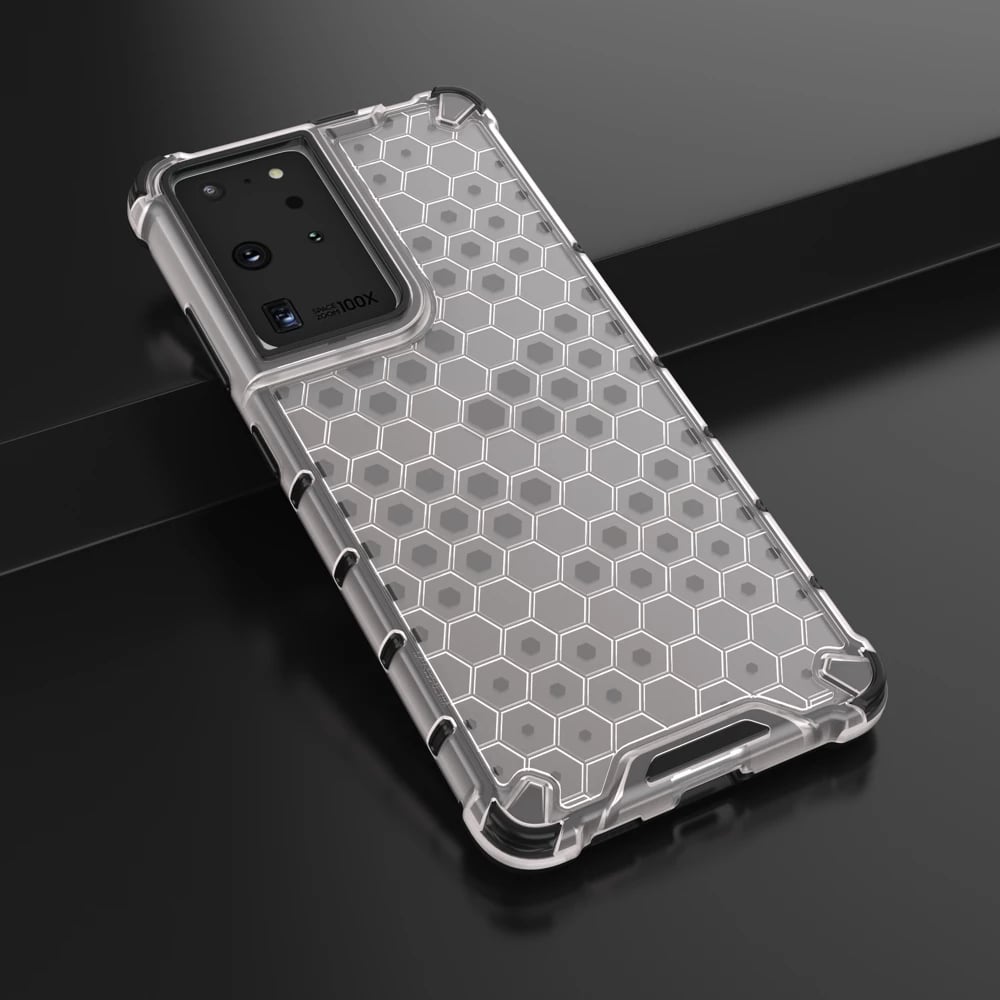 Mbështjellës Hurtel Honeycomb për Samsung Galaxy S22 Ultra, transparent