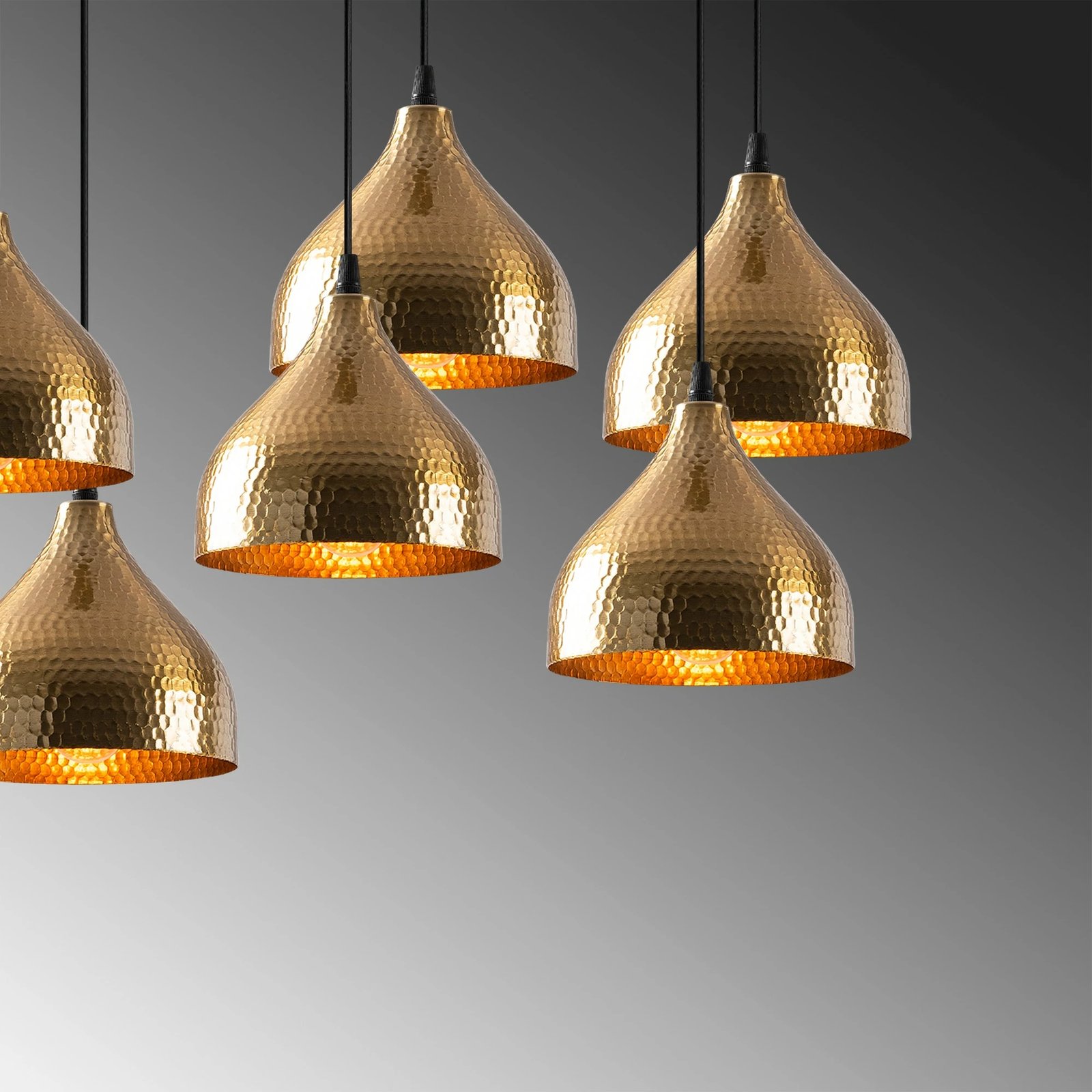 Llambë tavani vintage Opviq Tattoo - 6222, ngjyrë vintage, trup metalik, lartësi e rregullueshme