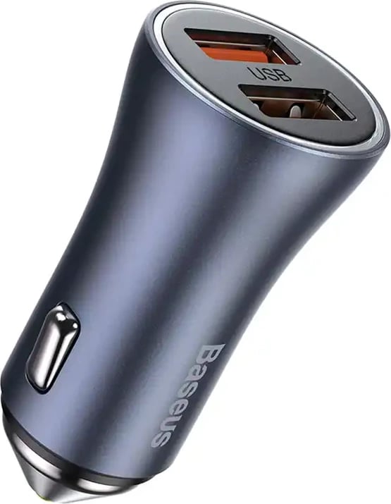 Karikues makinash Baseus Golden Contactor Pro, 2x USB, 40W, me kabllo USB në USB-C 1m, gri