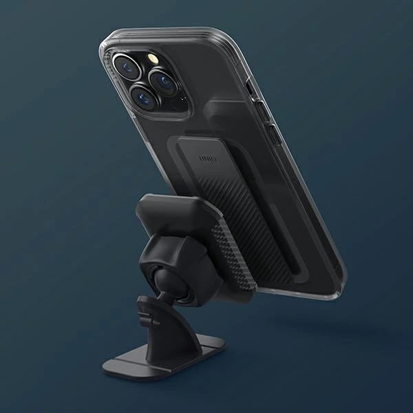 Mbështjellës UNIQ Heldro Mount për iPhone 14, me rrip FlexGrip, i zi