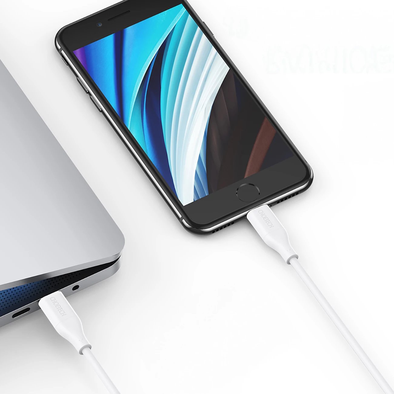 Kabllo karikimi dhe të dhënash Choetech IP0040, USB-C në Lightning, 1.2m, 30W, e bardhë