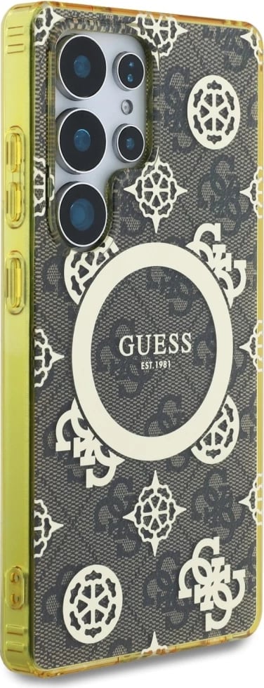 Mbështjellës Guess për Samsung Galaxy S25 Ultra, MagSafe, Peony Pattern, Kafe Mbështjellës Guess për Samsung Galaxy S25 Ultra, MagSafe, Peony Pattern, Kafe