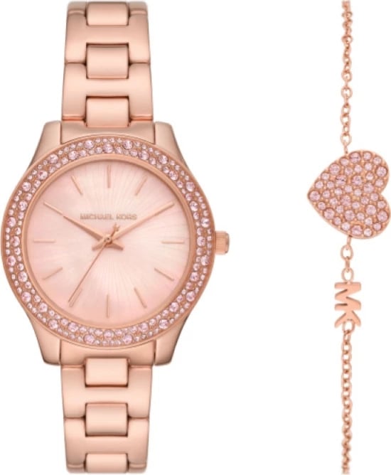 Orë dore Michael Kors Liliane për femra, ari rozë