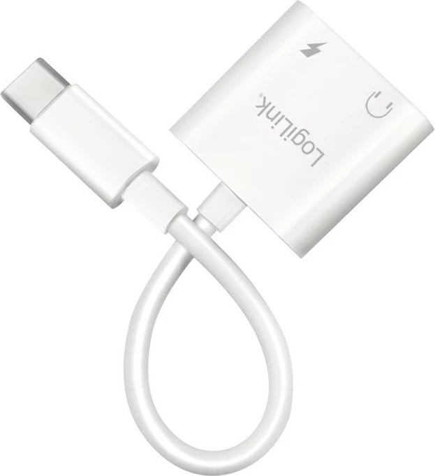 Adapter USB-C LogiLink UA0433, 2x USB-C, PD 60W, Audio, Bardhë Adapter USB-C LogiLink UA0433, 2x USB-C, PD 60W, Audio, Bardhë