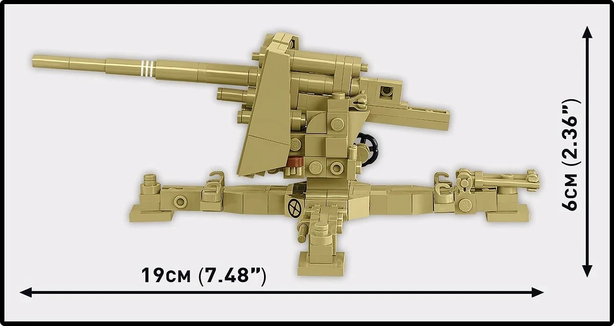 set kockash ndërtimi COBI Sd.Kfz.8 Towing 8.8 cm Flak 36 3143, 975 elemente, shkallë 1:35, 2 figura, ngjyrë rërë