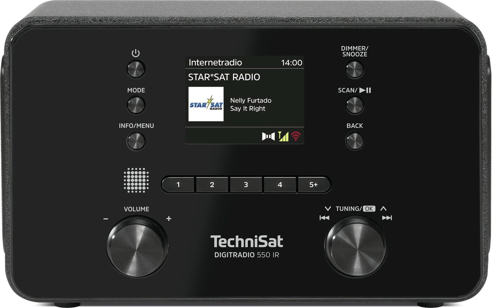 Radio digjitale TechniSat DigitRadio 550 IR, internet radio, DAB+, FM, e zezë