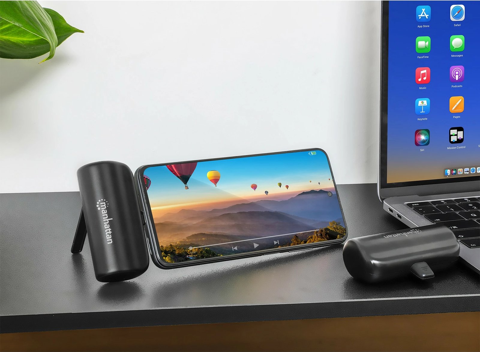 Powerbank MANHATTAN 5000 mAh USB Type-C 10W, e zezë