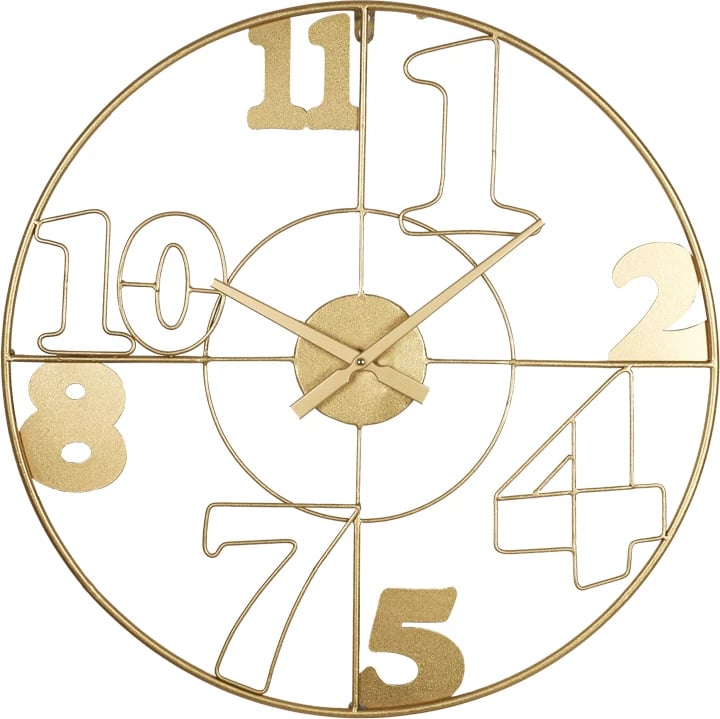 Orë muri Hugo Inart metalike ngjyrë ari 60x3x60cm