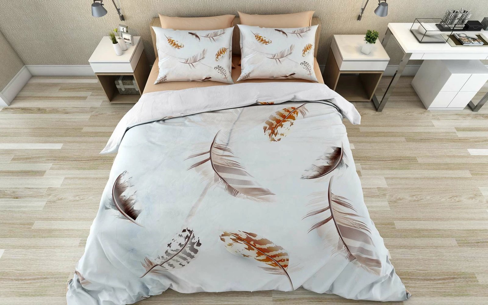 Set mbulesë për jorgan Super King, L'Essentiel Linge de Maison, Sare