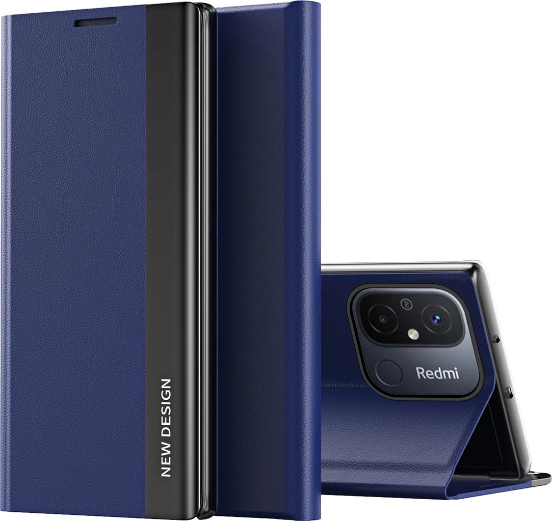 Mbështjellës Hurtel Sleep Case Pro për Xiaomi Redmi Note 12 Pro+, me kapak dhe qëndrim, kaltër