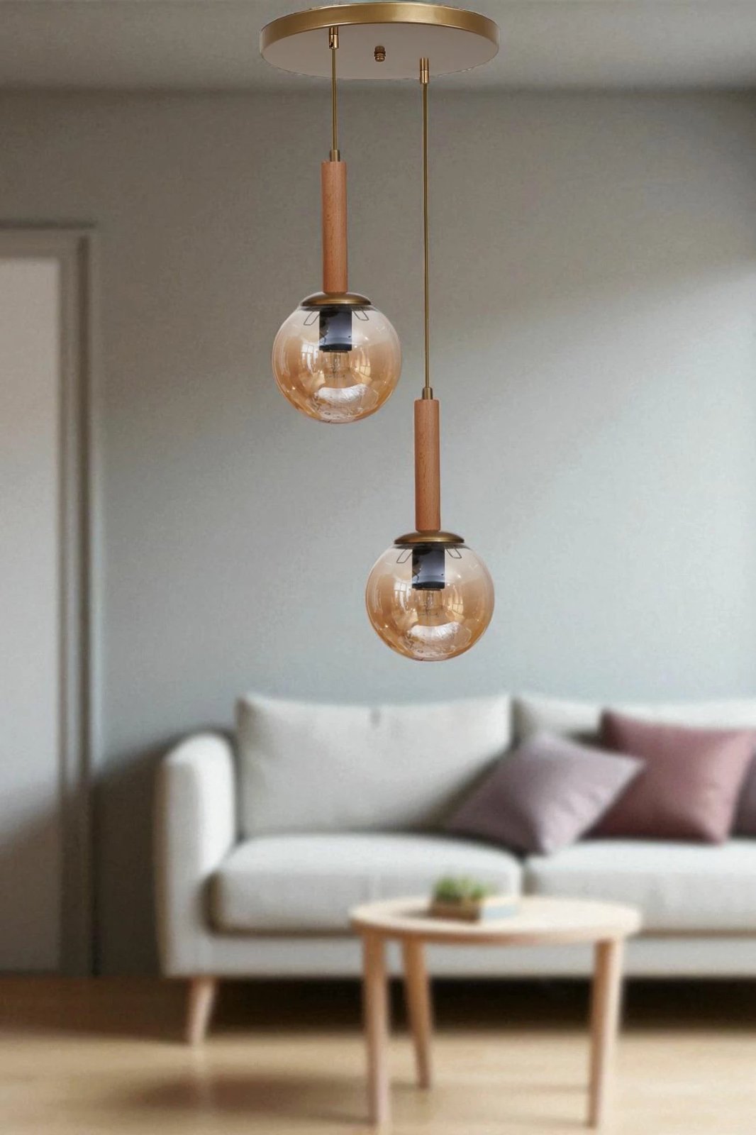 Llambë tavani Opviq, 9072-2, ngjyrë mjaltë, lis, ari