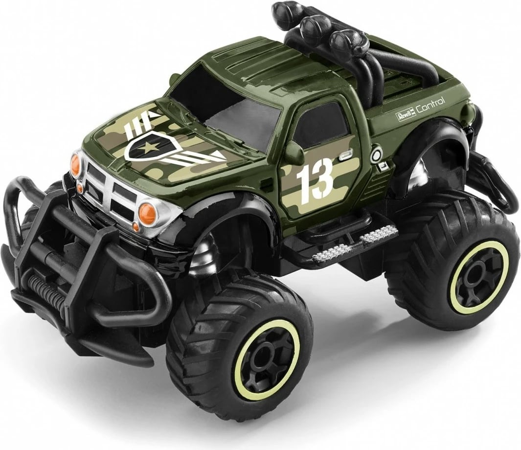 Makine lodër me telekomandë Revell RC Dodge RAM Field Hunter, 1:43, e zezë/e gjelbër