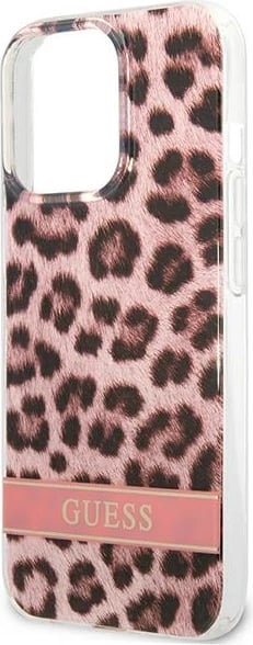 Mbështjellës Guess GUHCP13LHSLEOP për iPhone 13/13 Pro 6.1", hardcase, rozë Leopard Mbështjellës Guess GUHCP13LHSLEOP për iPhone 13/13 Pro 6.1", hardcase, rozë Leopard
