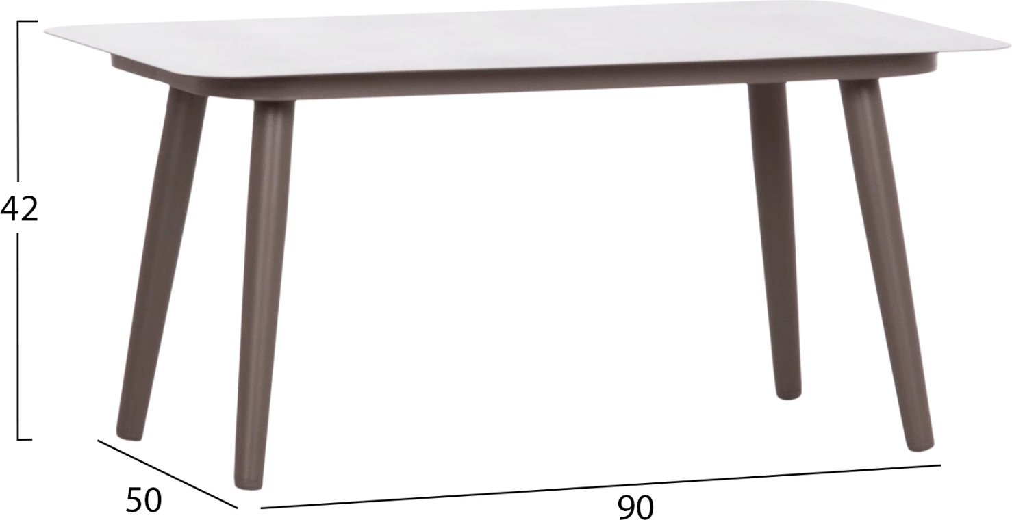 Set lounge për jashtë, 4 pjesë, FREJA FH6057.04, alumin, ratan sintetik, ngjyrë kapuçino & jastëkë bezhë