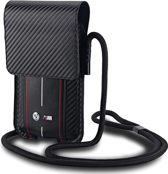 Mbështjellës BMW Carbon & Red Stripe për celular, i zi Mbështjellës BMW Carbon & Red Stripe për celular, i zi