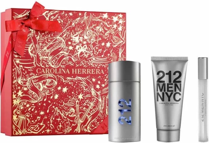 Eau de Toilette për meshkuj Carolina Herrera 212 Men set 3 copë, 100ml