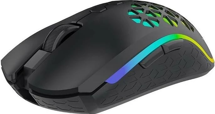 Maus ergonomik Aqirys Polaris, RGB, Dual Mode, i zi