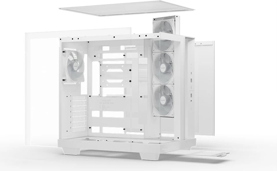 Kasë, be quiet!, Light Base 500 LX BGW86, Midi Tower ATX me ARGB dhe 4x120mm flladura, USB-C, e bardhë