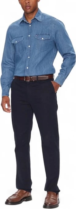 Këmishë Tommy Hilfiger për meshkuj, e kaltër e çelët