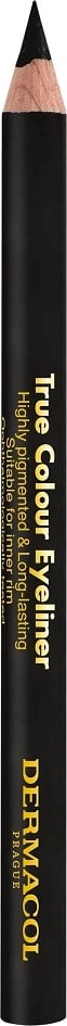 Laps për sy Dermacol True Colour Eyeliner Long-lasting Eye Pencil 01 Black për femra, 1 copë