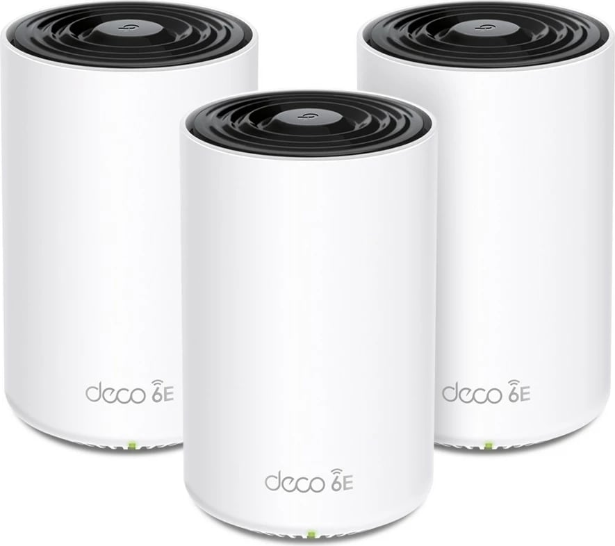 Kasë rrjeti TP-LINK Deco XE75 Pro (3-pack), Wi-Fi 6E AXE5400, e bardhë