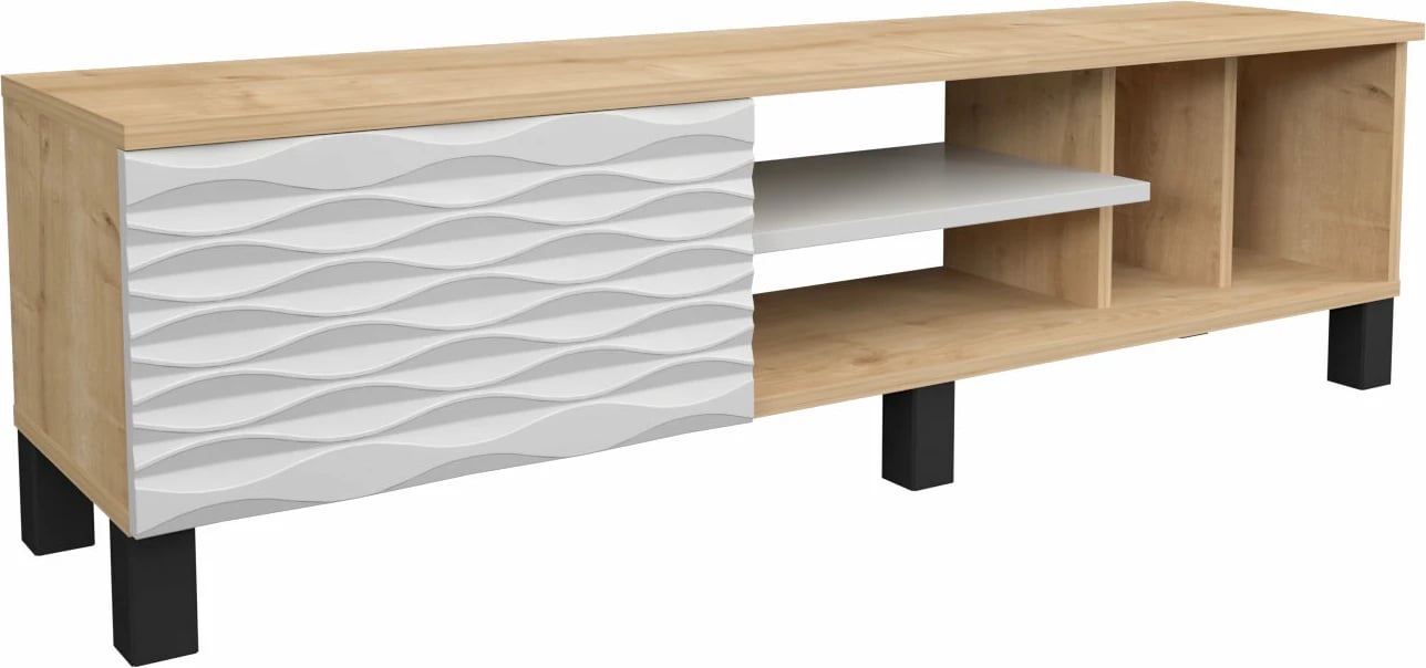 Komodë TV Skye Decor, ngjyrë safir dhe e bardhë