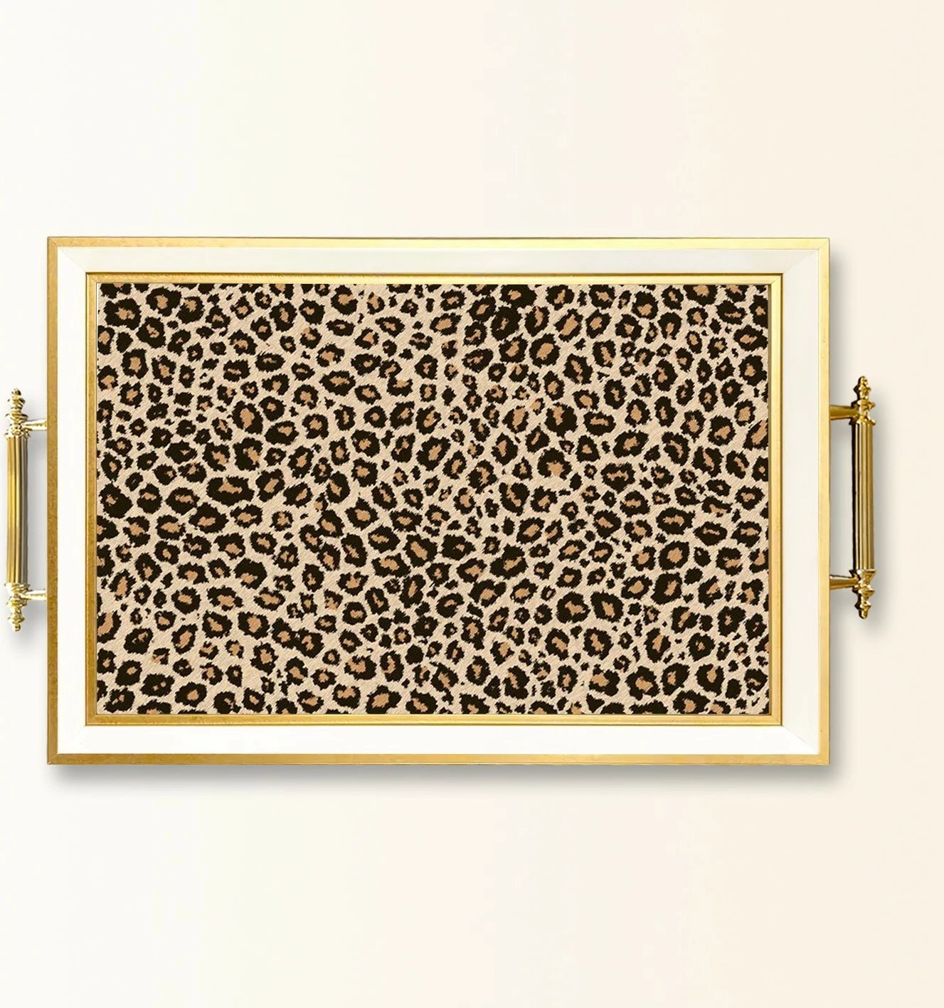 Tabaka dekorative prej qelqi, dizajn leopard, TPB9821 Tabaka dekorative prej qelqi, dizajn leopard, TPB9821