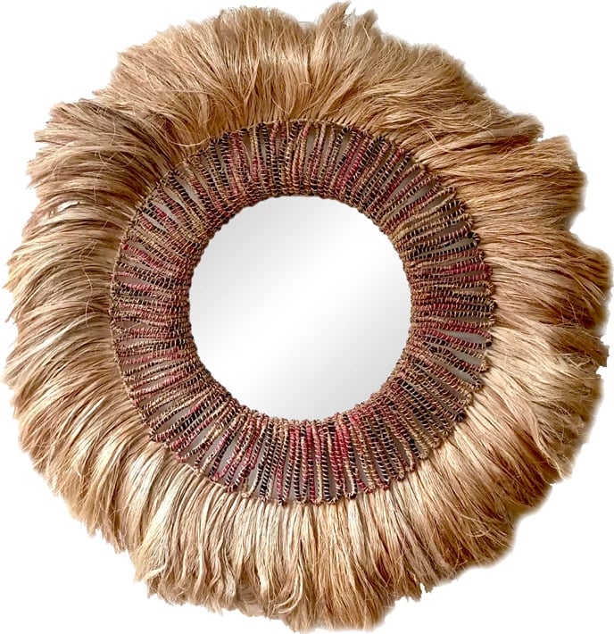 Pasqyrë Jakrene Inart abaca, ngjyrë natyrale, D110x10cm