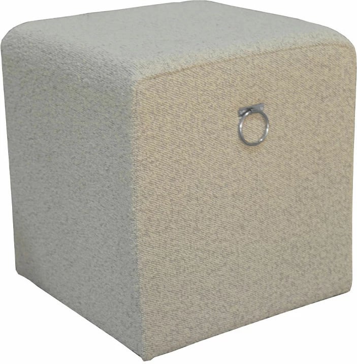Stool Rich, bezhë-argjend, 40x40x43cm