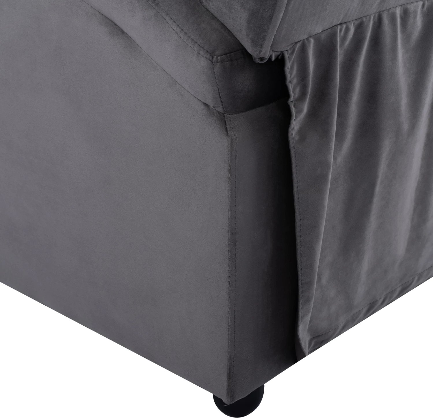 Fotel RELAX me mekanizëm shtrirjeje, kadife gri, FH0122.10, 80x92-168x102 cm