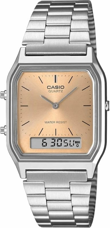 Orë dore për femra CASIO, argjend