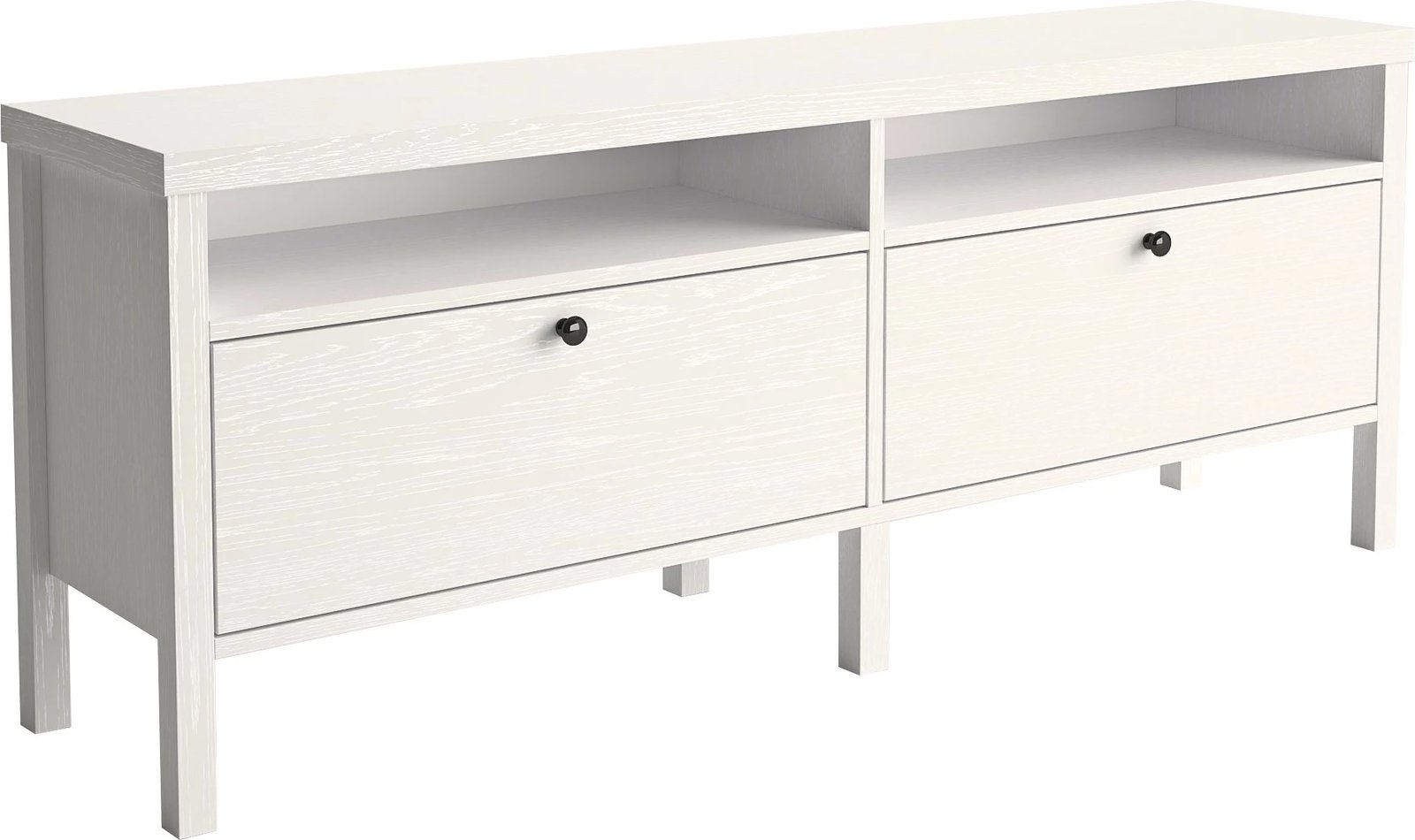 Komodë televizori, ngjyrë druri dhe e bardhë, FRN-10004