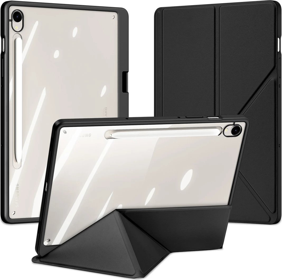 Mbështjellës tabletë Dux Ducis Magi për Samsung Galaxy Tab S10 FE/S9/S9 FE, me mbajtëse stylus, e zezë