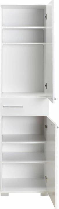 Dollap me sirtarë, ngjyrë e bardhë me shkëlqim, 45x40x188cm