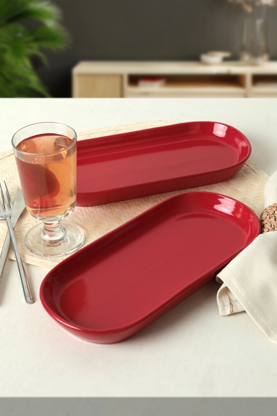 Set pjatash servirëse, të kuqe, Hermia Concept, 2 copë, ST080102F506A000000MAKYK00 Set pjatash servirëse, të kuqe, Hermia Concept, 2 copë, ST080102F506A000000MAKYK00