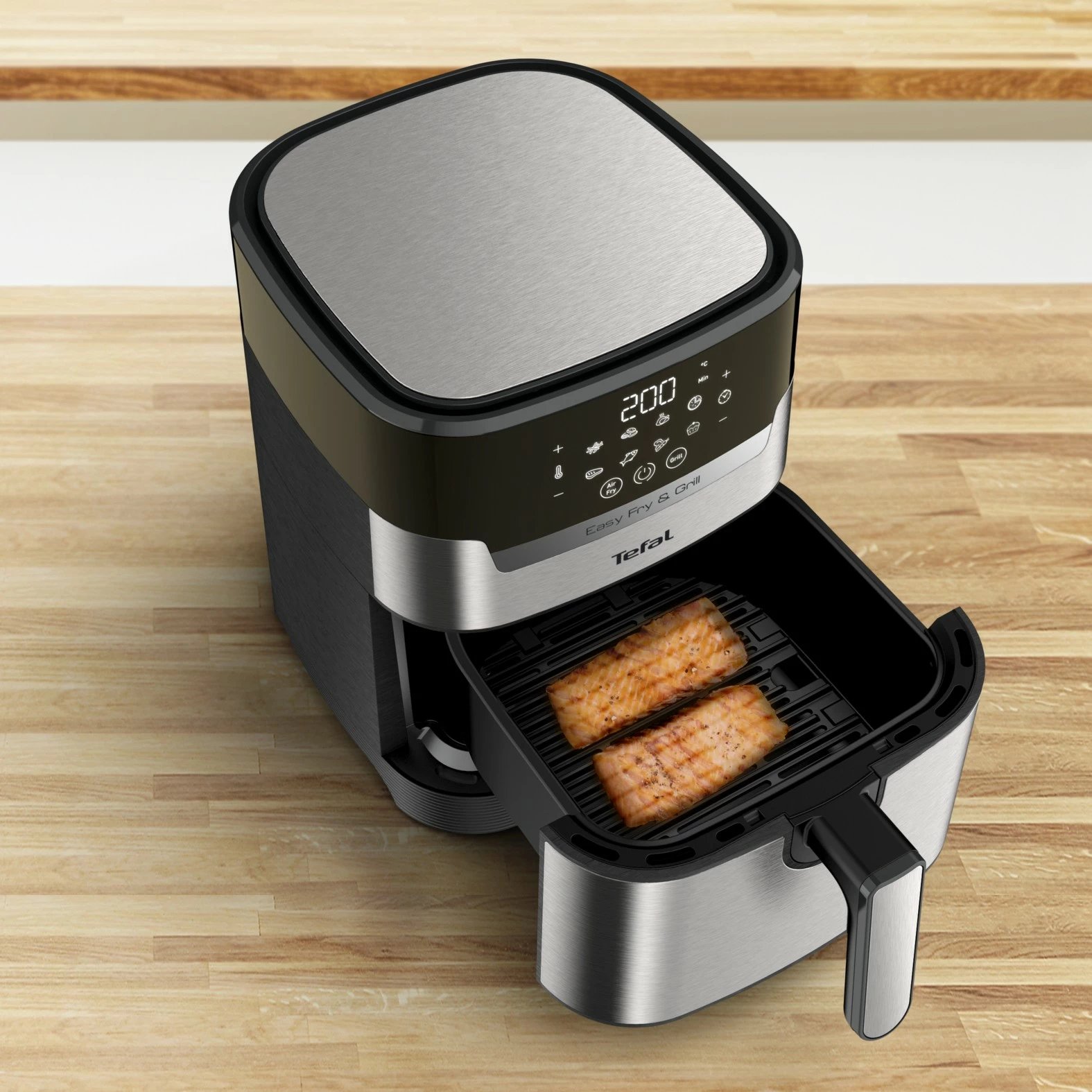 Fritezë me ajër të nxehtë Tefal Easy Fry & Grill EY505D, 4.2 L, çelik inox